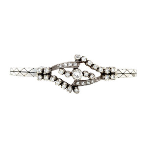 White gold bracelet with diamonds 18 krt