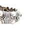 vintage White gold bangle with pearl and diamond 18 krt