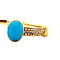 vintage Gouden vintage bangle met keramiek en diamant 18 krt
