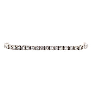 Witgouden tennisarmband met diamant 17.5 cm 14 krt