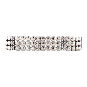 White gold fantasy bracelet with diamonds 18 krt