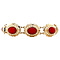 vintage Vintage gold little-boots bracelet with blood coral 14 kt