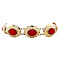 vintage Vintage gold little-boots bracelet with blood coral 14 kt