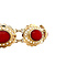 vintage Vintage gouden bootjes armband met bloedkoraal 14 krt