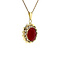 vintage Gold pendant with carnelian 14 kt