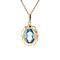 vintage Gold pendant with blue spinel 14 krt