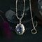 vintage Gold pendant with blue spinel 14 krt