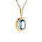 vintage Gold pendant with blue spinel 14 krt