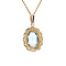 vintage Gold pendant with blue spinel 14 krt