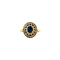 vintage Gold ring with sapphire and diamond 18 carat