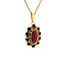 vintage Gold entourage pendant with garnet 14 ct