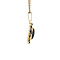 vintage Gouden entourage hanger met granaat 14 krt