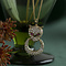vintage Panter hanger met zirkonia 12 krt