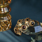 Gold bracelet with garnet 14 krt