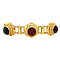 Vintage gold vintage booties bracelet with garnet 14 kt