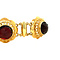 Vintage gold vintage booties bracelet with garnet 14 kt