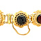 Vintage gold vintage booties bracelet with garnet 14 kt
