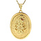 vintage Gold pendant with engraving 14 krt