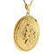 vintage Gold pendant with engraving 14 krt