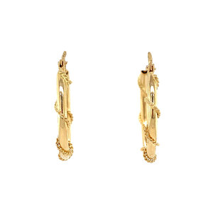 Gouden fantasie oorringen 14 krt
