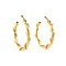 vintage Gouden fantasie oorringen 14 krt