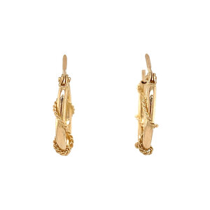 Gold fantasy earrings 14 krt