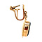 vintage Gouden oorhangers met rookkwarts 14 krt