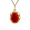 vintage Gold pendant with carnelian 14 kt