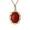 vintage Gold pendant with carnelian 14 kt