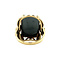 vintage Gouden ring met hematiet 14 krt