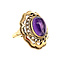 vintage Gold ring with amethyst 14 kt