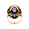 vintage Gold ring with amethyst 14 kt