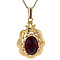 vintage Gold pendant with garnet 14 kt