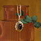 vintage Gold pendant with garnet 14 krt