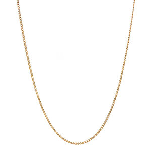 Gold curb length necklace 14 krt