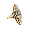 vintage Gold ring with diamond 14 krt/925