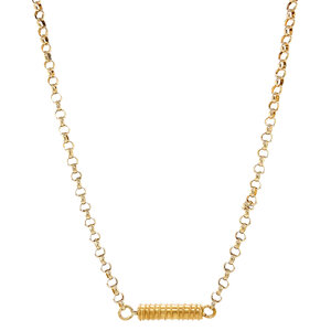Gold cable necklace 14 krt