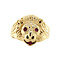 vintage Gouden ring met robijn 14 krt