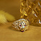 vintage Gouden ring met robijn 14 krt