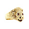 vintage Gouden ring met robijn 14 krt