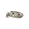 vintage Witgouden broche crescent met diamant en glas 14 krt
