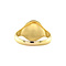 vintage Gold signet ring with engraving 14 krt