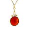 vintage Pendant with carnelian 12 krt