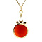 vintage Pendant with carnelian 12 krt