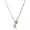 vintage Witgouden collier met diamant en parel hanger 14 krt