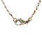 vintage White gold necklace with diamond and pearl pendant 14 krt