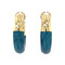 vintage Gold earrings with enamel 18 kt