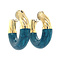 vintage Gold earrings with enamel 18 krt