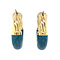 vintage Gold earrings with enamel 18 kt