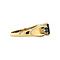 vintage Gouden ring met saffier en diamant 14 krt